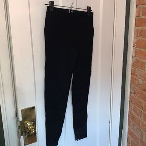 Black motorcycle style legging